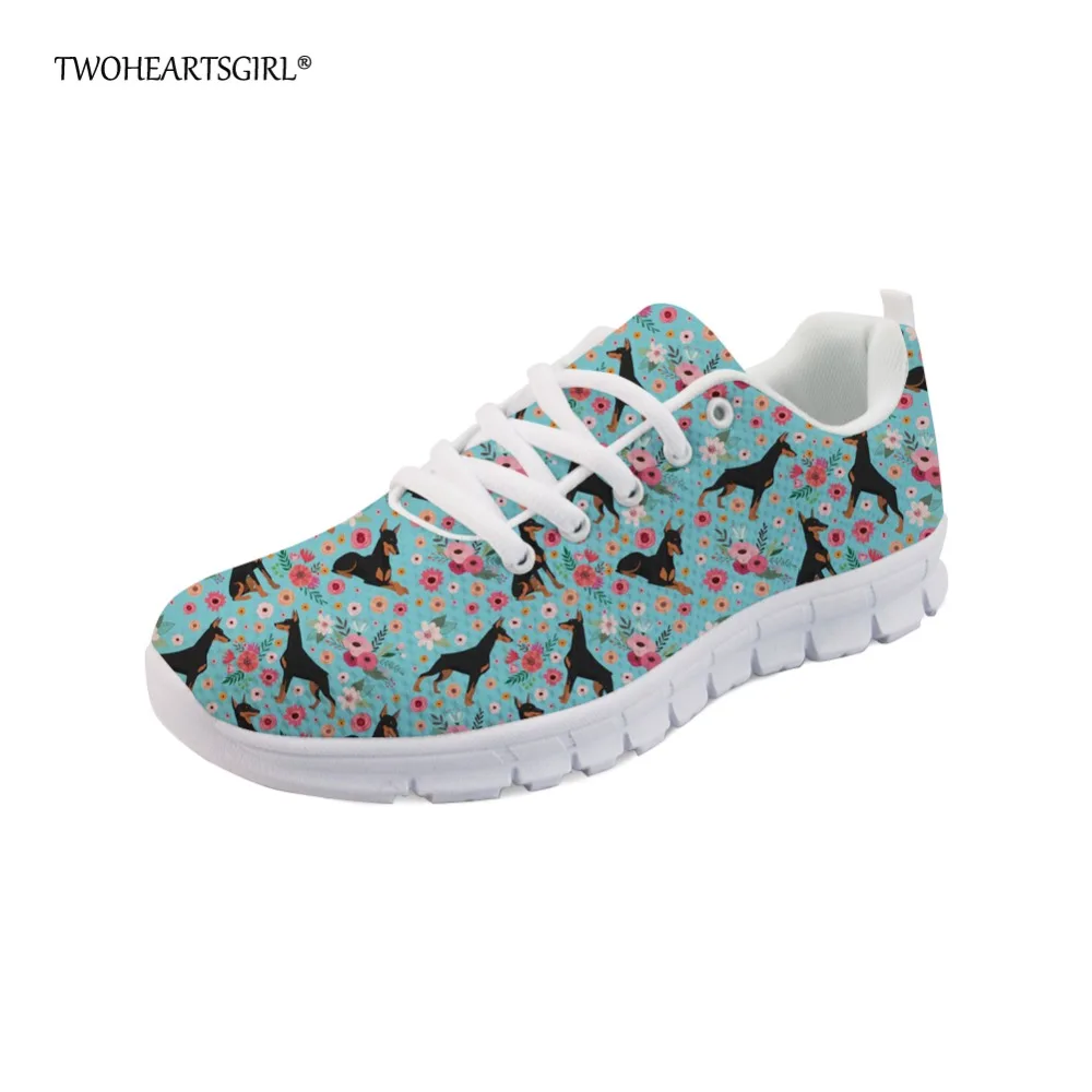 Twoheartsgirl Adorable Flower Doberman Flats Women Casual Shoes Printing Animal Dog Mesh Shoes Breathable Female Ladies Sneakers
Twoheartsgirl Adorable Flower Doberman Flats Women Casual Shoes Printing Animal Dog Mesh Shoes Breathable Female Ladies Sneakers