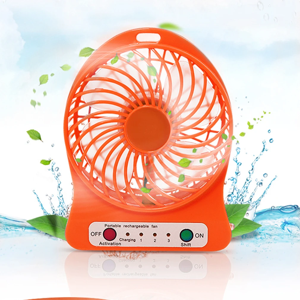 Портативный мини usb Вентилятор cooler Перезаряжаемые 4 дюймовый 3 Скорость