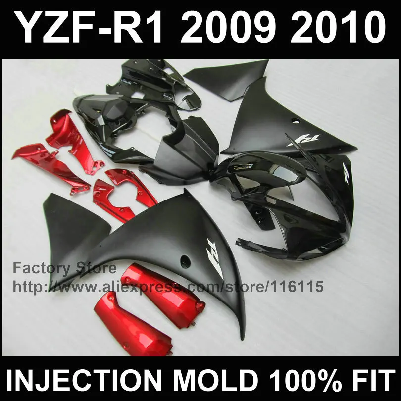 Custom Injection mold ABS fairings for YAMAHA 2009 2010 2011 YZF R1 09-11 matte black red YZFR1 motorcycle fairing parts
Custom Injection mold ABS fairings for YAMAHA 2009 2010 2011 YZF R1 09-11 matte black red YZFR1 motorcycle fairing parts