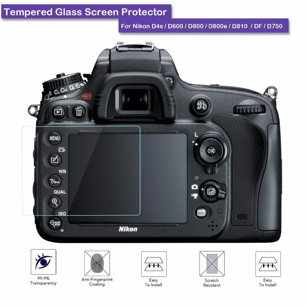 Защитная пленка для ЖК-экрана из закаленного стекла для Nikon D4s / D600 / D610 / D800 / D800e
Защитная пленка для ЖК-экрана из закаленного стекла для Nikon D4s / D600 / D610 / D800 / D800e