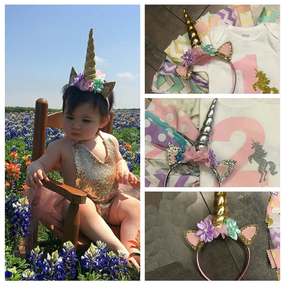 5pcs/lot Fashion Unicorn Horn with Chiffon Headband Glitter Gold Hairband Easter Bonus For DIY Hair Decorative Accessoriess P
5pcs/lot Fashion Unicorn Horn with Chiffon Headband Glitter Gold Hairband Easter Bonus For DIY Hair Decorative Accessoriess P