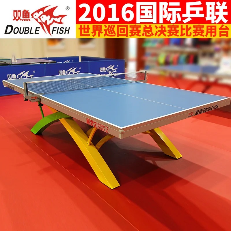 Double Fish Official ping pong table Tournament Volant Dream 2 for International competitions 2016 ITTF World Tour Grand Final
Double Fish Official ping pong table Tournament Volant Dream 2 for International competitions 2016 ITTF World Tour Grand Final
