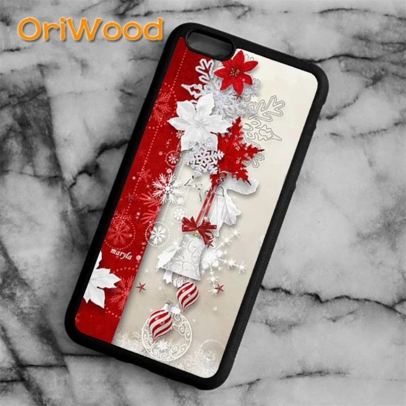 Рождественский чехол OriWood со снежинками для iPhone 5 6 s 7 8 plus X XR XS 11 12 pro max Samsung Galaxy S6 S7