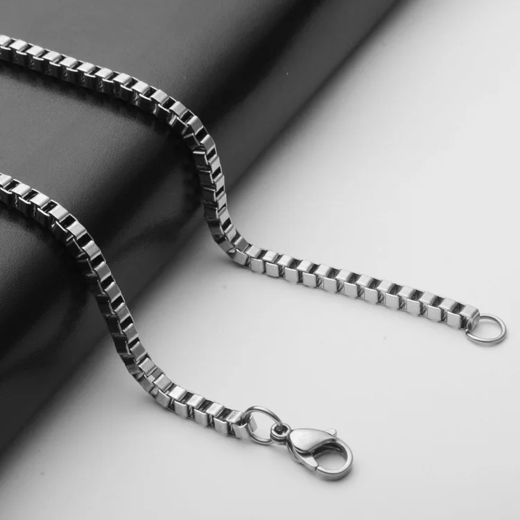 Stainless Steel Titanium Necklace Chain Box Chains for DIY Jewelry Making Pendant Accessories Lobster Clasp Bijoux Men Man Homme
Stainless Steel Titanium Necklace Chain Box Chains for DIY Jewelry Making Pendant Accessories Lobster Clasp Bijoux Men Man Homme