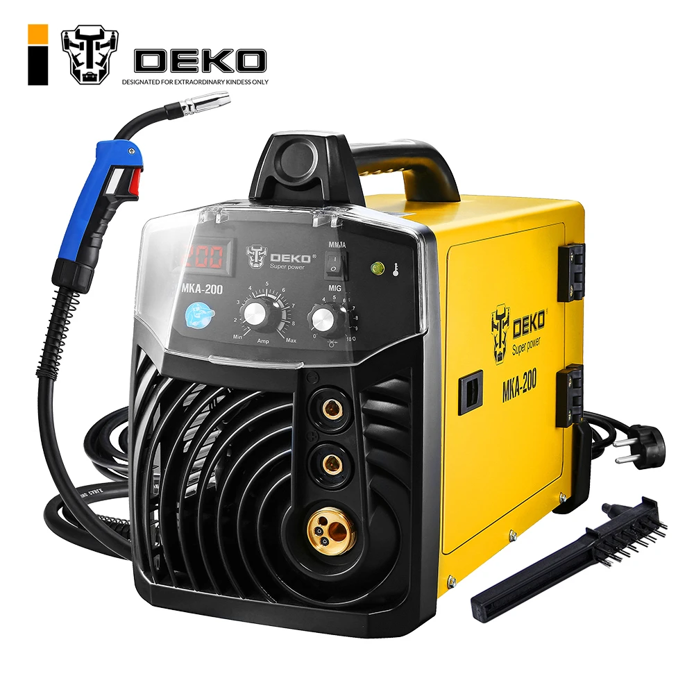 DEKOPRO MKA-200 200A 4.9KVA IP21S дуга Инвертора MIG 2 в 1 Электрический сварочный аппарат