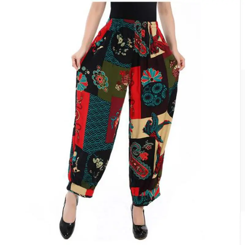 high quality summer 2018 new cotton pants women middle-aged loose plus-size elastic waist trousers print Wide Leg harem Pants
high quality summer 2018 new cotton pants women middle-aged loose plus-size elastic waist trousers print Wide Leg harem Pants