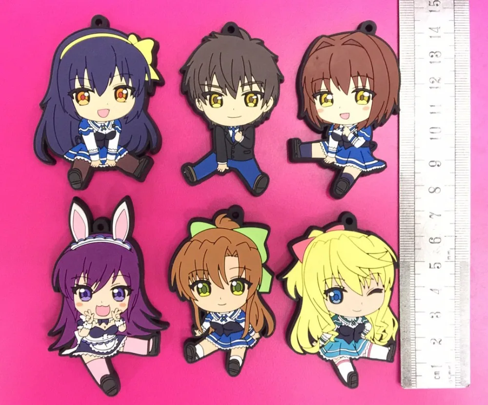 6pcs/lot Absolute Duo Original Japanese anime figure rubber mobile phone charms/keychain/strap G999
6pcs/lot Absolute Duo Original Japanese anime figure rubber mobile phone charms/keychain/strap G999