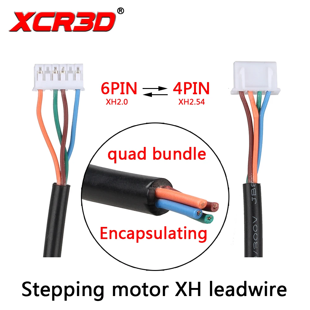 Кабель шагового двигателя XCR3D для принтера соединитель XH2.54 4 6 контактов 1 м DuPont line