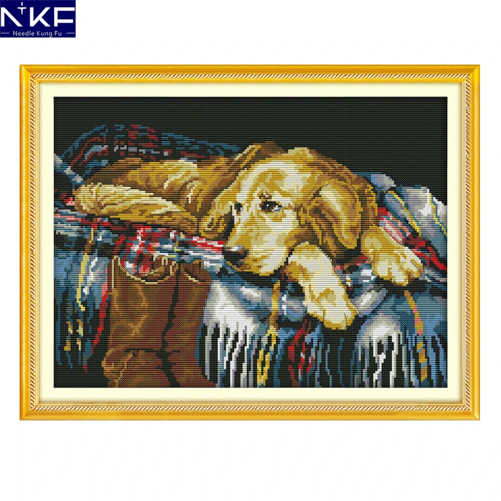 NKF A Faithful Friend Cross Stitch Sets Handmade Craft Painting Needlework Embroidery Kit Animal Cross Stitching for Home Decor
NKF A Faithful Friend Cross Stitch Sets Handmade Craft Painting Needlework Embroidery Kit Animal Cross Stitching for Home Decor