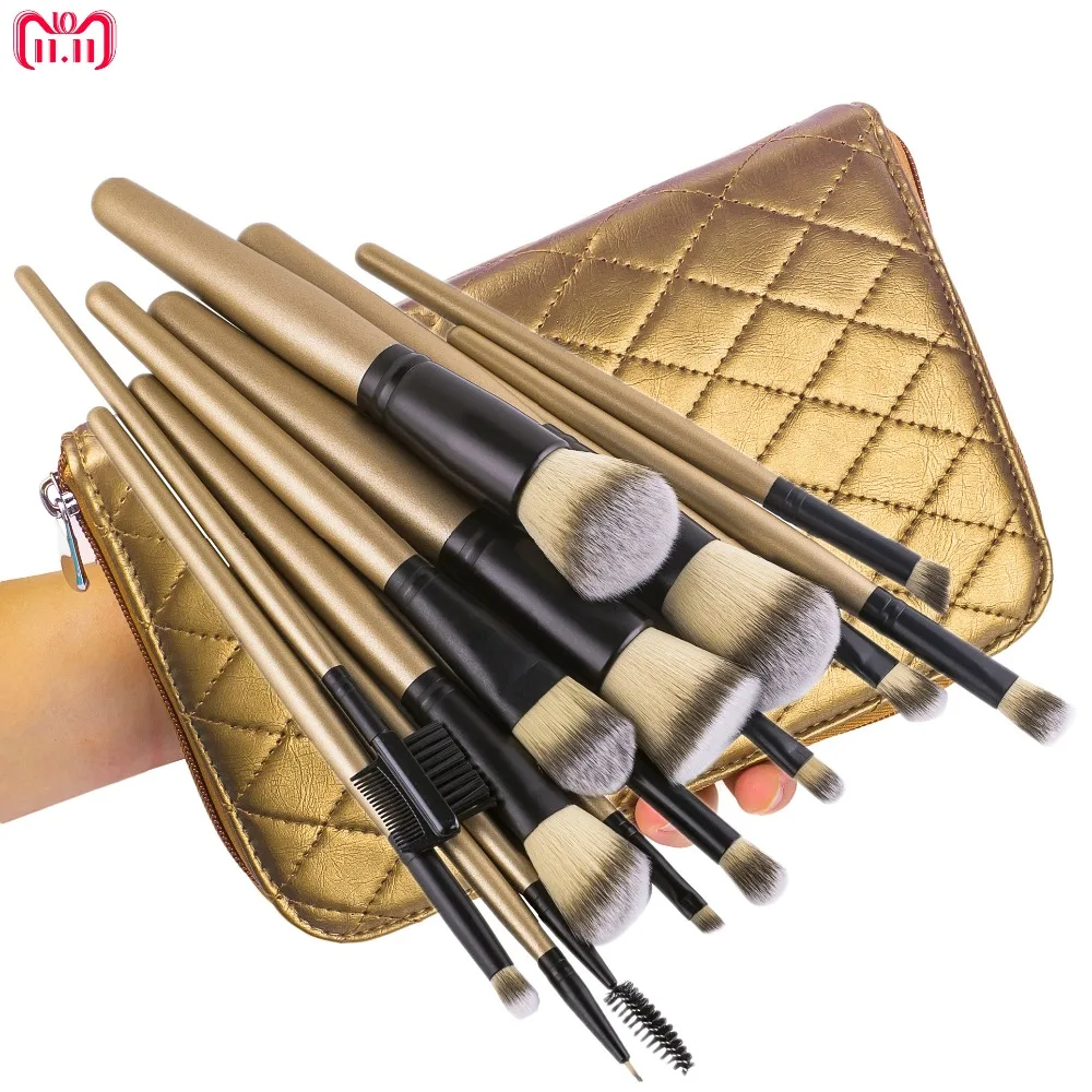 beauty tools 15Pcs Professional Makeup Brush Set Foundation Blusher Powder Eyeshadow Eyeliner Kabuki Brushes With Gold Zip Case
beauty tools 15Pcs Professional Makeup Brush Set Foundation Blusher Powder Eyeshadow Eyeliner Kabuki Brushes With Gold Zip Case