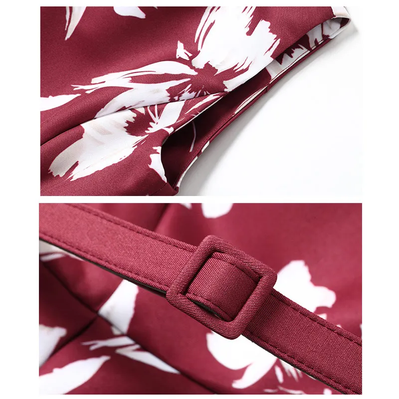 Willstage Red Dresses Women Floral Printed Sleeveless Party Dress With Belt Elegant Pleated Vestidos 2019 Spring Summer Dress XL
Willstage Red Dresses Women Floral Printed Sleeveless Party Dress With Belt Elegant Pleated Vestidos 2019 Spring Summer Dress XL