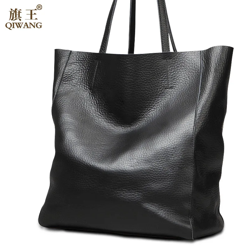 QIWANG огромный Ёмкость сумка Повседневное известный бренд Для женщин 100%