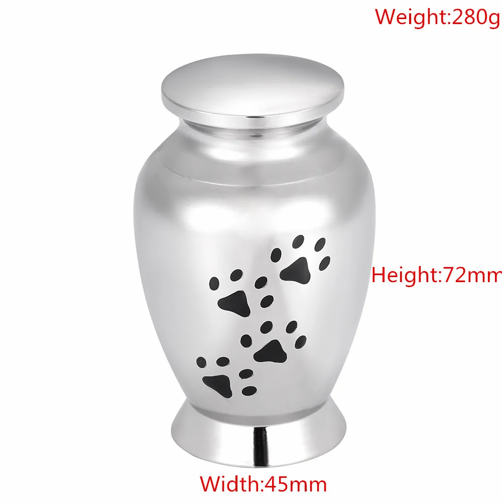 

IJD6945 72mm*45mm Paw Print Dog Cat Ashes Remaining Keepsake Urn Stainless Steel Pet Memorial Funeral Cremation Jar