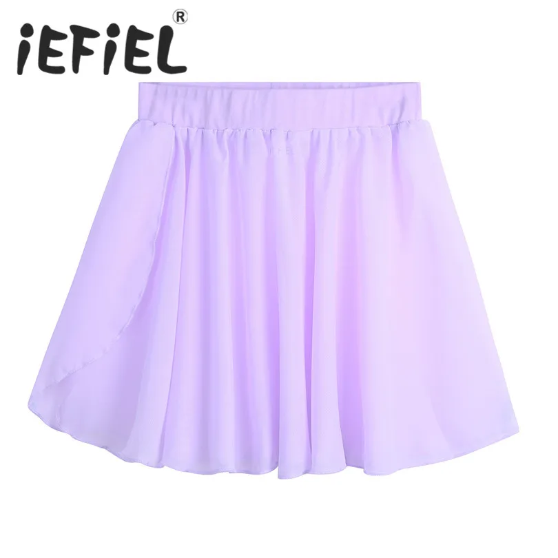 

IEFiEL/Классическая шифоновая юбка-пачка для девочек-подростков, базовая танцевальная мини-юбка для танцев, балетная пачка