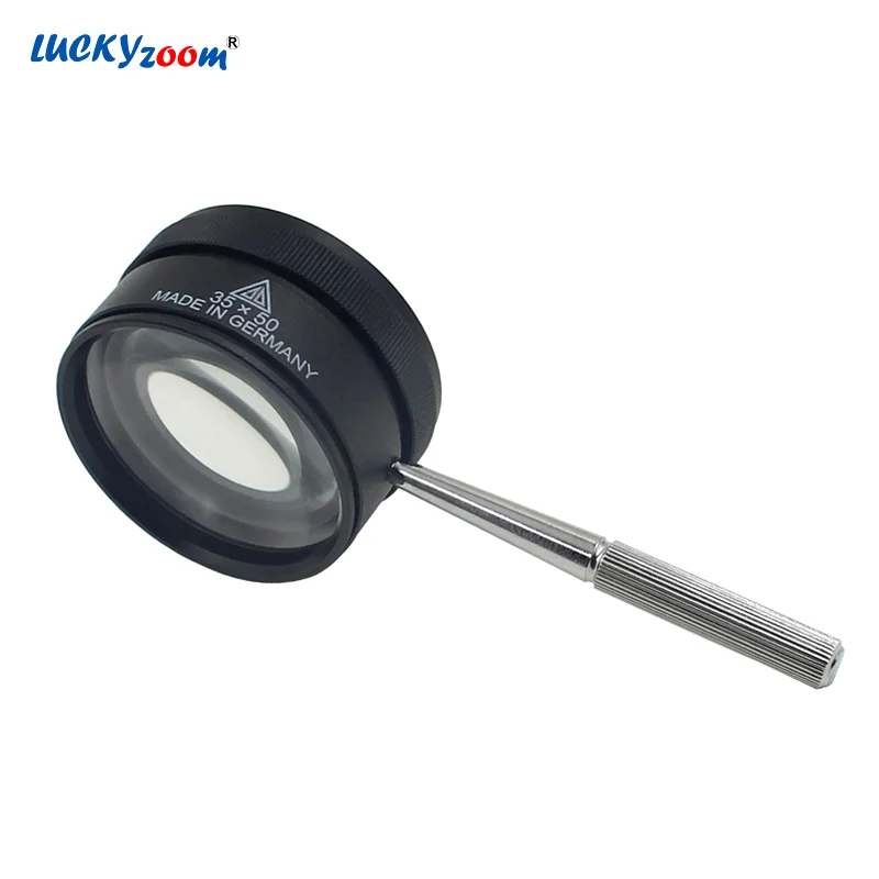 LUCKY ZOOM Handheld Magnifier Magnifying Glasses 35X 35*50 Jewelry Appraisal Loupe Portable Optical Glass Magnifier Read Repair
LUCKY ZOOM Handheld Magnifier Magnifying Glasses 35X 35*50 Jewelry Appraisal Loupe Portable Optical Glass Magnifier Read Repair