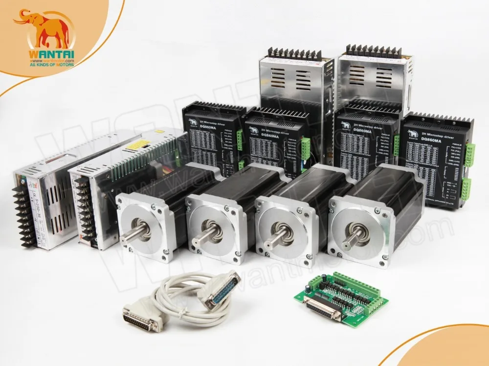 (EU Free, No taxes, USA Free, fast ship) 4Axis Wantai CNC Engrave Mill Nema 34 Stepper Motor 1090oz-in,5.6A DQ860MA, 3D Printer
(EU Free, No taxes, USA Free, fast ship) 4Axis Wantai CNC Engrave Mill Nema 34 Stepper Motor 1090oz-in,5.6A DQ860MA, 3D Printer