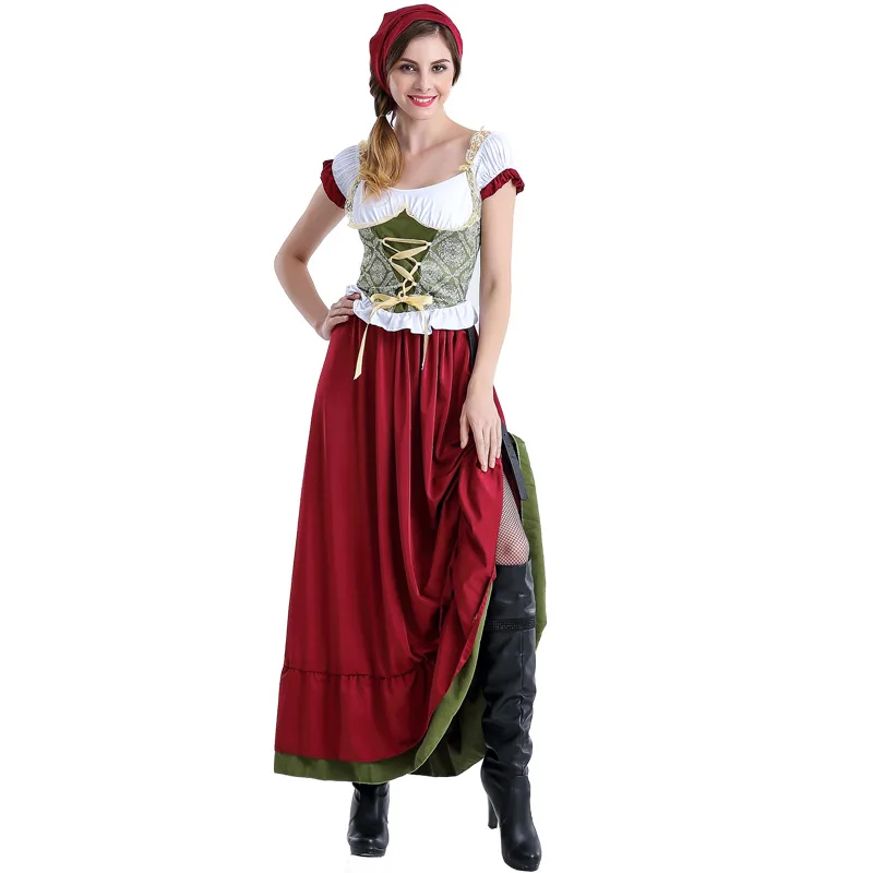 Oktoberfest Beer Festival October Dirndl Red Maid Peasant Skirt Dress Apron Blouse Gown German Wench Costume
Oktoberfest Beer Festival October Dirndl Red Maid Peasant Skirt Dress Apron Blouse Gown German Wench Costume