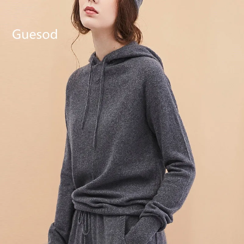 Guesod 2018 Spring Women 100% Cashmere Hooded Female Thin Hooded Pullovers Sweater Loose Hoodies Casual Sweatshiret New Arrive
Guesod 2018 Spring Women 100% Cashmere Hooded Female Thin Hooded Pullovers Sweater Loose Hoodies Casual Sweatshiret New Arrive