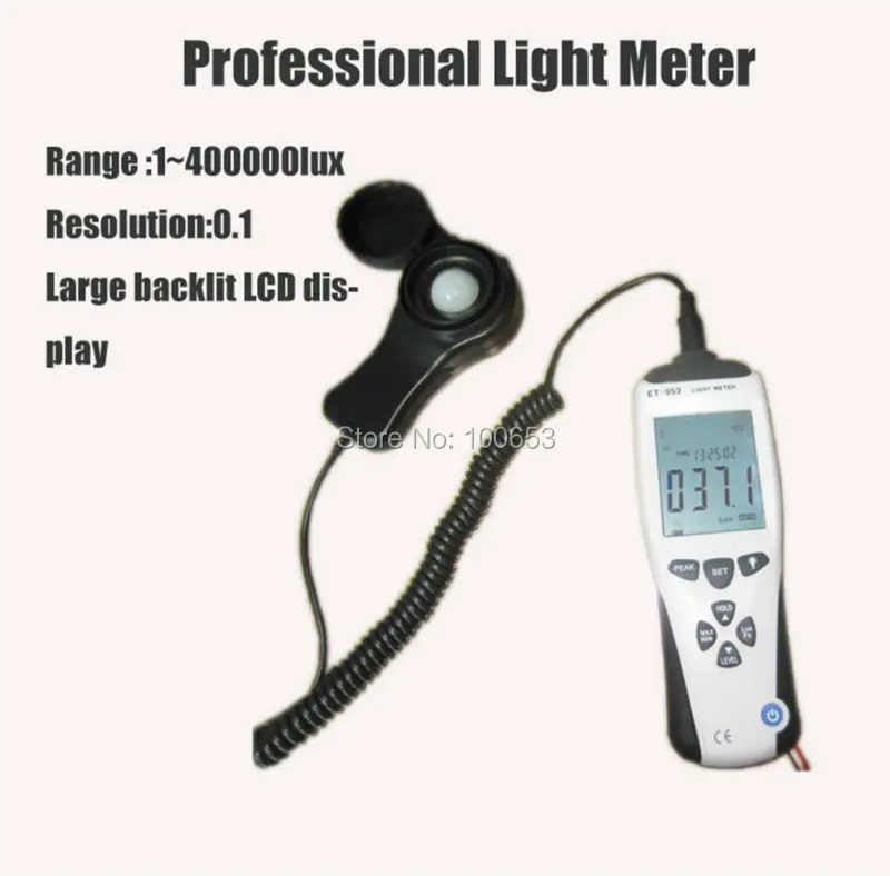 Профессиональный цифровой измеритель освещенности LA-952 Luxmeter Lux/FC Meter Luminometer Photometer 400000 Lux
Профессиональный цифровой измеритель освещенности LA-952 Luxmeter Lux/FC Meter Luminometer Photometer 400000 Lux