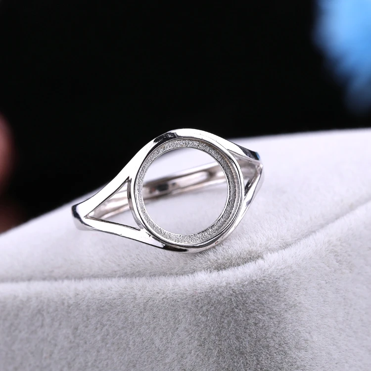 925 Sterling Silver Color Rings Setting With 7MM-12MM Cabochon Base For Women Handmade Jewelry Ring Blank Nice Gift | Украшения и