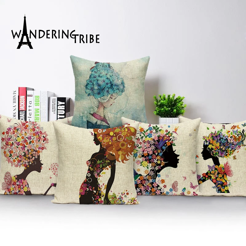 Angel Girl Fairy Cushion Cover Flower Love Heart Pillowcase Botanical Cotton Pillow Covers Bedroom Sofas Decoration Kissenbezug
Angel Girl Fairy Cushion Cover Flower Love Heart Pillowcase Botanical Cotton Pillow Covers Bedroom Sofas Decoration Kissenbezug