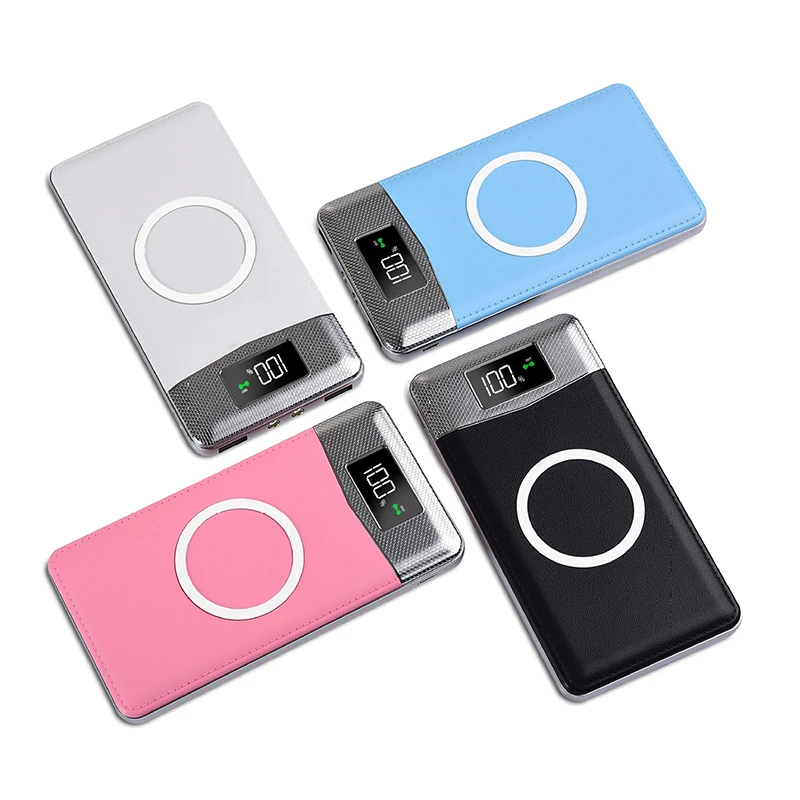 Qi Беспроводное зарядное устройство 10000 мАч тонкое (Power Bank для iPhone X 8Plus Samsung S6 S7 S8 S9