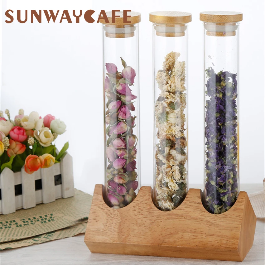 Creative Wooden Coffee Beans Flower Tea Display Rack Stand Cereals canister Glass Test Tube sealed Storage Decorative Ornaments
Creative Wooden Coffee Beans Flower Tea Display Rack Stand Cereals canister Glass Test Tube sealed Storage Decorative Ornaments