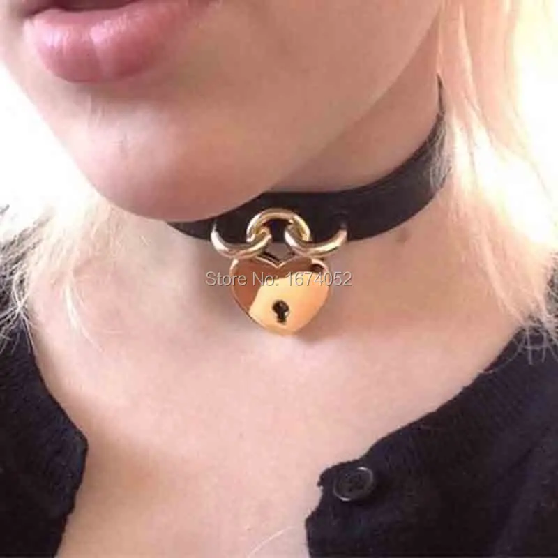 100% Handcrafted Women Girl Harajuku Gold Heart Metal Padlock Key Lock Choker Leather Collar Necklace
100% Handcrafted Women Girl Harajuku Gold Heart Metal Padlock Key Lock Choker Leather Collar Necklace