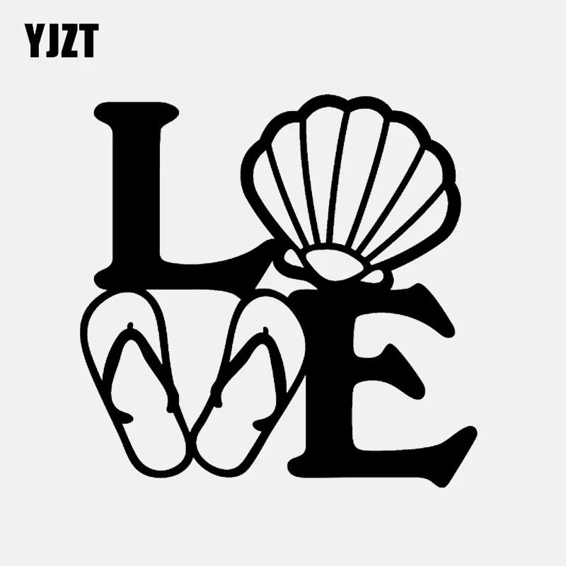 YJZT 12.7CM*12.2CM Beach Love Flip Flops Shell Waterproof Decal Car Sticker Vinyl C11-2082
YJZT 12.7CM*12.2CM Beach Love Flip Flops Shell Waterproof Decal Car Sticker Vinyl C11-2082