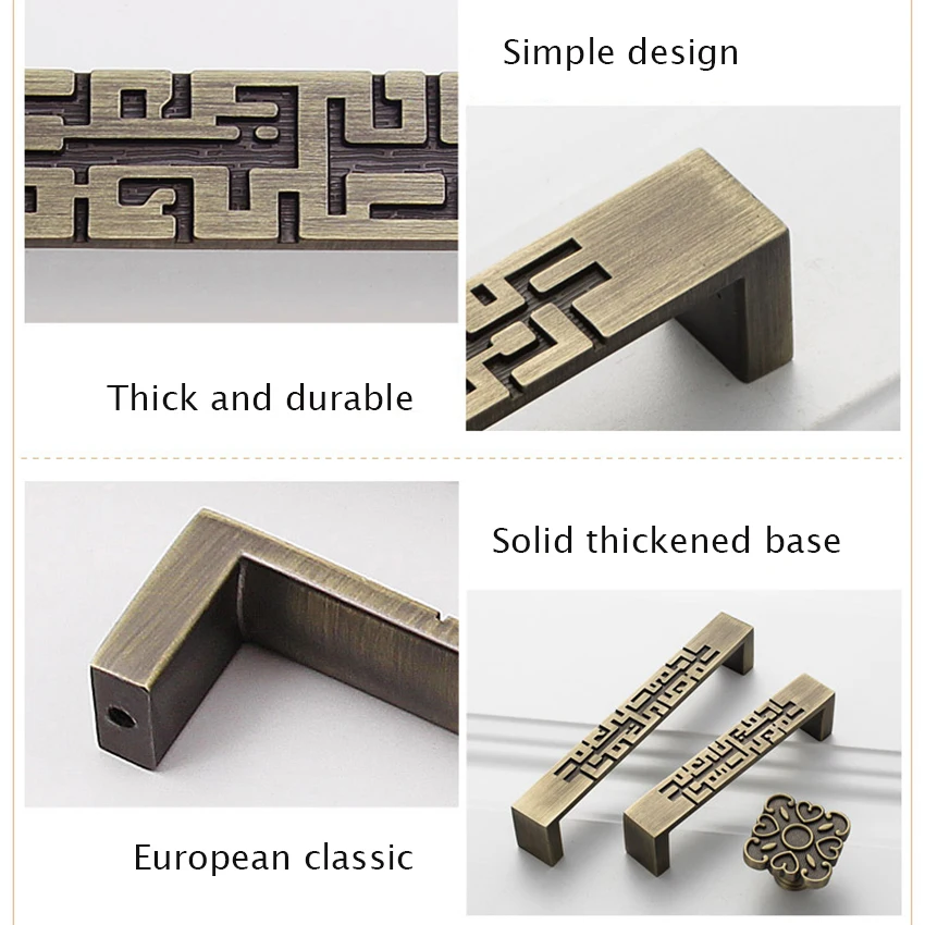 Classical Chinese Style Drawer Door Handle Antique Furniture Pull Retro European Green Bronze Handle Wardrobe Decorative Handle
Classical Chinese Style Drawer Door Handle Antique Furniture Pull Retro European Green Bronze Handle Wardrobe Decorative Handle