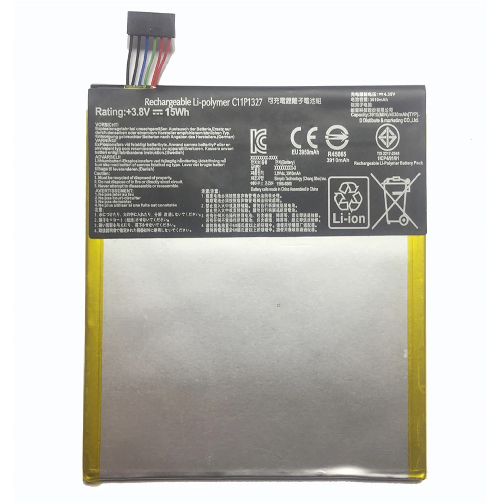 Аккумулятор 2 шт./лот C11P1327 3910 мАч для Asus Fonepad 7 FE170CG ME170C FE170 Fonepad7 K017 K012 аккумулятор
Аккумулятор 2 шт./лот C11P1327 3910 мАч для Asus Fonepad 7 FE170CG ME170C FE170 Fonepad7 K017 K012 аккумулятор