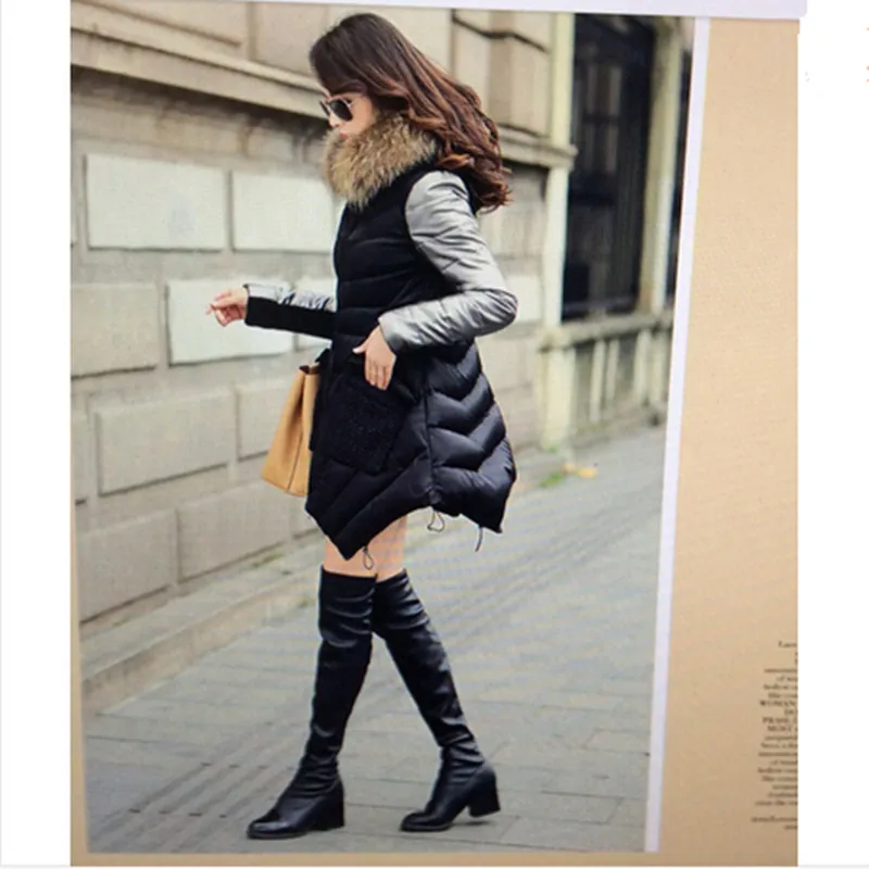 AILOOGE 2017 Winter Coat Women Vestidos Down Coat Thicker Coat Jacket Fur Fox Fur Collar Lrregular Hem Coat Jackets Women
AILOOGE 2017 Winter Coat Women Vestidos Down Coat Thicker Coat Jacket Fur Fox Fur Collar Lrregular Hem Coat Jackets Women