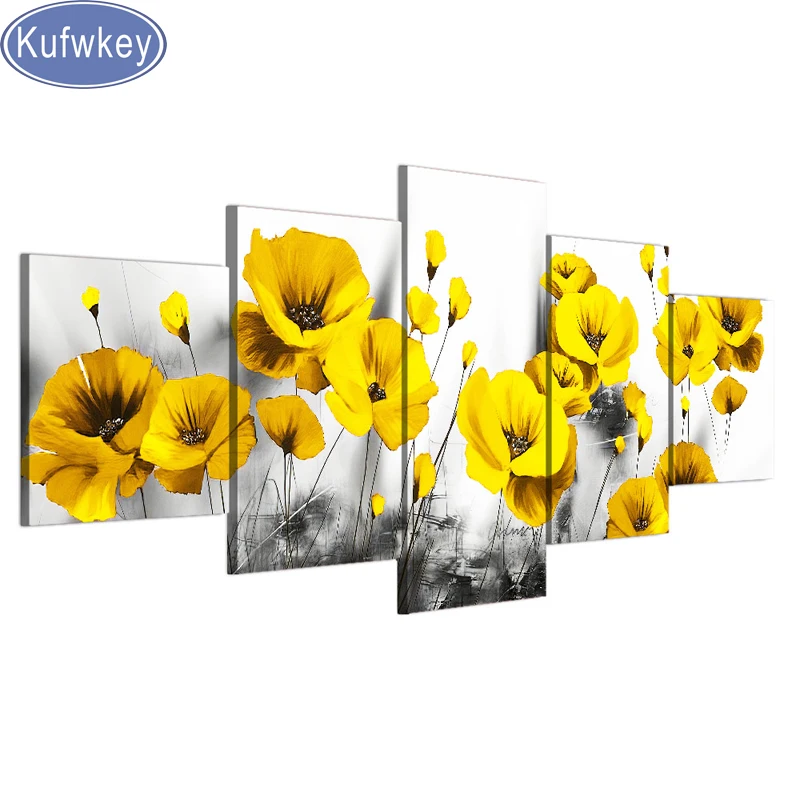 5 pcs 5D DIY round Diamond Painting Poppies scenery Full Square Embroidery yellow flower Diamond Picture Rhinestone Mosaic Decor
5 pcs 5D DIY round Diamond Painting Poppies scenery Full Square Embroidery yellow flower Diamond Picture Rhinestone Mosaic Decor