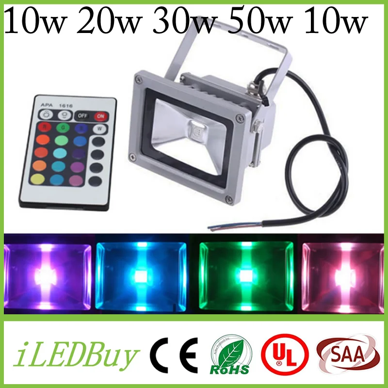 RGB LED прожектор 10 Вт 20 30 50 100 Наружное освещение Светодиодный экстерьер отражатель