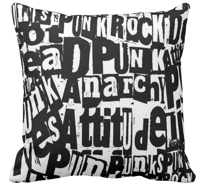 New Hot Black White Punk Cushion Cover Cool Punk Throw Pillow Case Music Pillow Sham Gifts Music Sofa Home Decor Two Sides 18"
New Hot Black White Punk Cushion Cover Cool Punk Throw Pillow Case Music Pillow Sham Gifts Music Sofa Home Decor Two Sides 18"