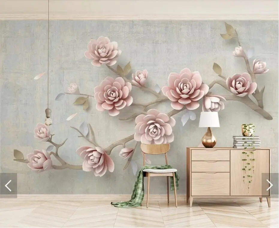 Embossed Pink Flower Branch Wallpaper Mural for Living Room Wall Paper Papel De Parede Home Decor Wallcoverings Custom
Embossed Pink Flower Branch Wallpaper Mural for Living Room Wall Paper Papel De Parede Home Decor Wallcoverings Custom