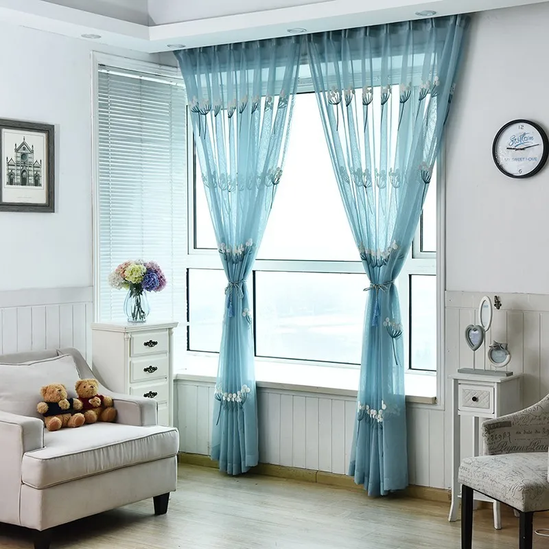 Pastortal Blue Dandelion Window Tulle Curtains For Living Room Bedroom French Embroidered Floral Curtains For Kitchen Sheer
Pastortal Blue Dandelion Window Tulle Curtains For Living Room Bedroom French Embroidered Floral Curtains For Kitchen Sheer