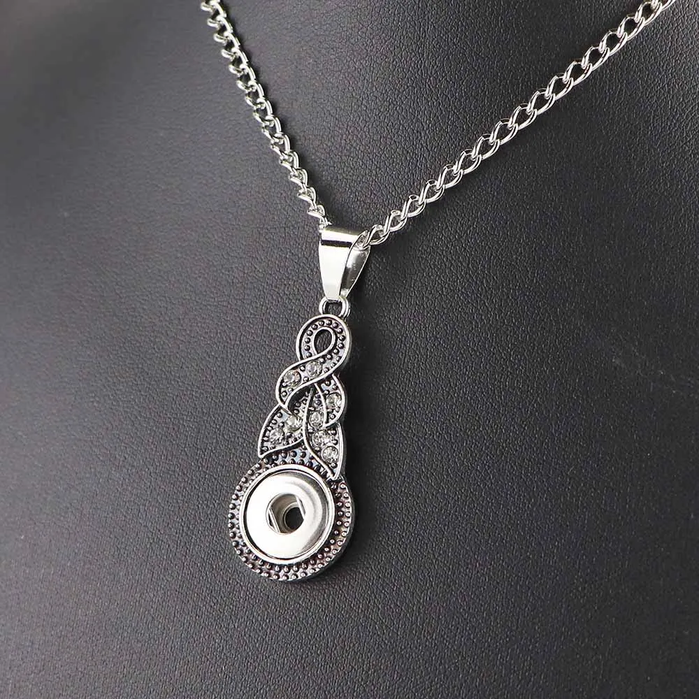 New Snap Necklace Fashion Vintage Silver plated Fit 12mm Mini Buttons Pendant For Women Button Jewelry | Украшения и аксессуары