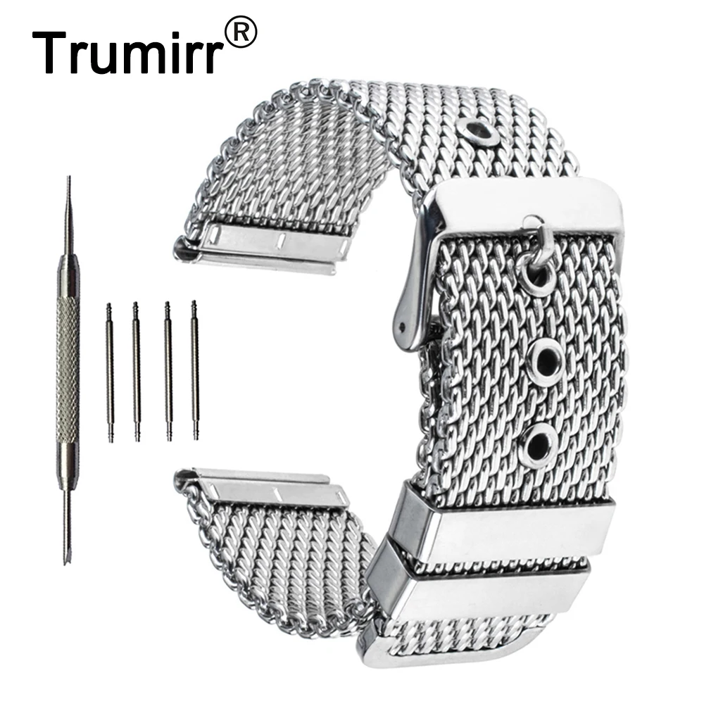Milanese Watch Band + Tool for Universal Watch Stainless Steel Watchband Replacement Strap Wrist Belt Bracelet 20mm 22mm 24mm
Milanese Watch Band + Tool for Universal Watch Stainless Steel Watchband Replacement Strap Wrist Belt Bracelet 20mm 22mm 24mm