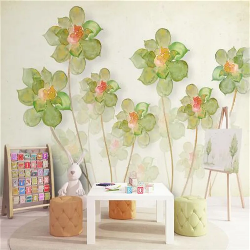 Hand Painted Mural Wallpapers Nordic Style Flowers Photo Wallpaper Cute Green Floral Wall Covering Living Room Home Decor Theme
Hand Painted Mural Wallpapers Nordic Style Flowers Photo Wallpaper Cute Green Floral Wall Covering Living Room Home Decor Theme