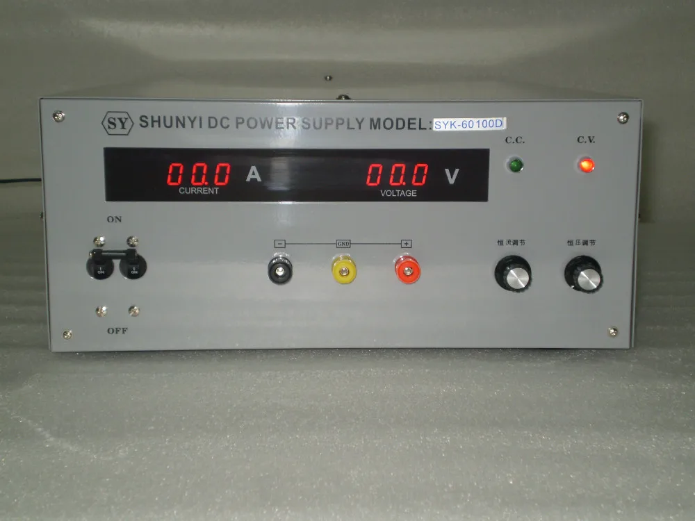 SYK6050D DC power supply output of 0-60V,0-50A adjustable Experimental power supply of high precision DC voltage regulator 
SYK6050D DC power supply output of 0-60V,0-50A adjustable Experimental power supply of high precision DC voltage regulator