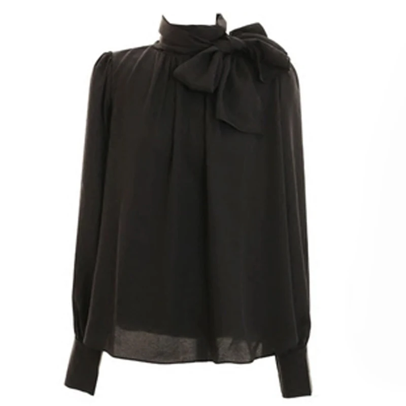 Женская свободная рубашка с длинным рукавом, черная короткая приталенная блузка в Корейском стиле, весна-осень 2018, p103
Женская свободная рубашка с длинным рукавом, черная короткая приталенная блузка в Корейском стиле, весна-осень 2018, p103