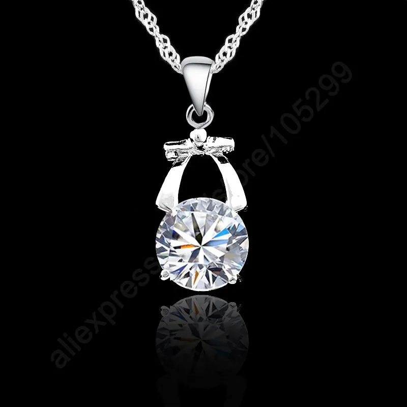Grace Bowknot With Shiny AAA Cubic Zirconia Crystal Pure 925 Sterling Silver Woman Jewelry Sets Earring+Necklace For Party
Grace Bowknot With Shiny AAA Cubic Zirconia Crystal Pure 925 Sterling Silver Woman Jewelry Sets Earring+Necklace For Party