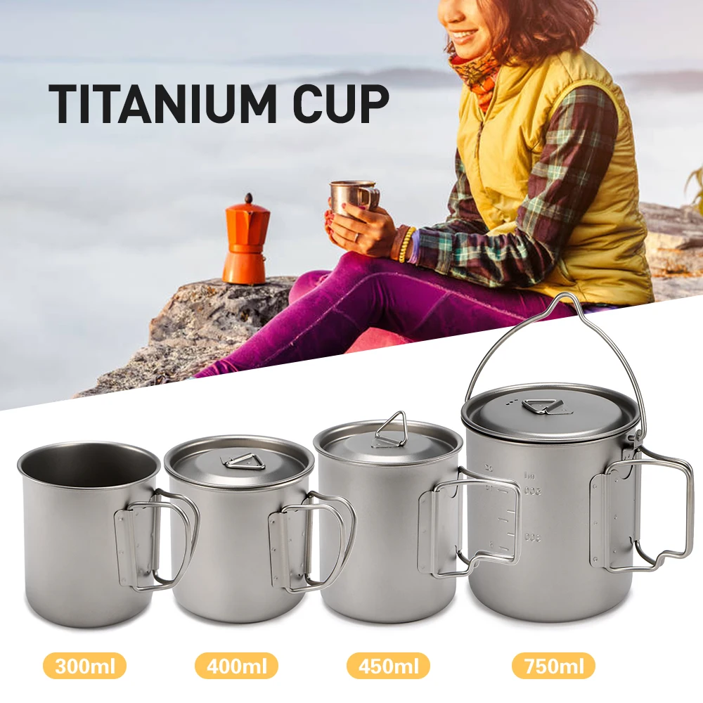 Ultralight Titanium Mug Pot Outdoor Camping Portable Mug Camping Picnic Coffee Water Cup Cookware with Foldable Handle
Ultralight Titanium Mug Pot Outdoor Camping Portable Mug Camping Picnic Coffee Water Cup Cookware with Foldable Handle