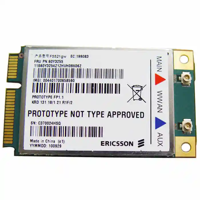 SSEA Оптовая продажа Новый Ericsson F5521GW gobi3000 для IBM Lenovo 60Y3255 60Y3279 04W3767 3G WWAN карта GPS
SSEA Оптовая продажа Новый Ericsson F5521GW gobi3000 для IBM Lenovo 60Y3255 60Y3279 04W3767 3G WWAN карта GPS