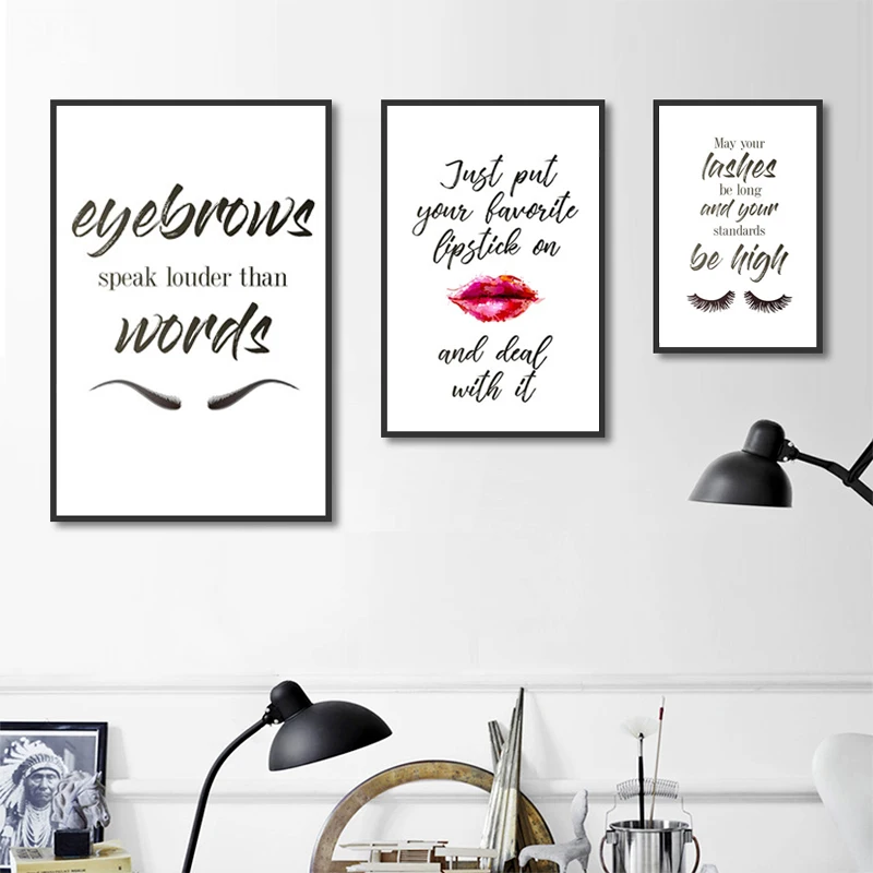 Red Lips Canvas Painting Fashion Makeup Pictures Wall Art Posters and Prints Funny Quotes Art Eyebrows Print Modern Home Decor
Red Lips Canvas Painting Fashion Makeup Pictures Wall Art Posters and Prints Funny Quotes Art Eyebrows Print Modern Home Decor