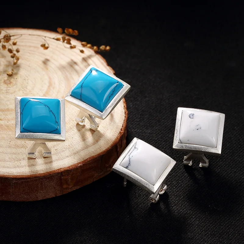2018 Time-limited Real Brinco Silver, Antique, Simple, Square Geometry, Pine Stone, Thai Sterling Earrings And Wholesale.
2018 Time-limited Real Brinco Silver, Antique, Simple, Square Geometry, Pine Stone, Thai Sterling Earrings And Wholesale.