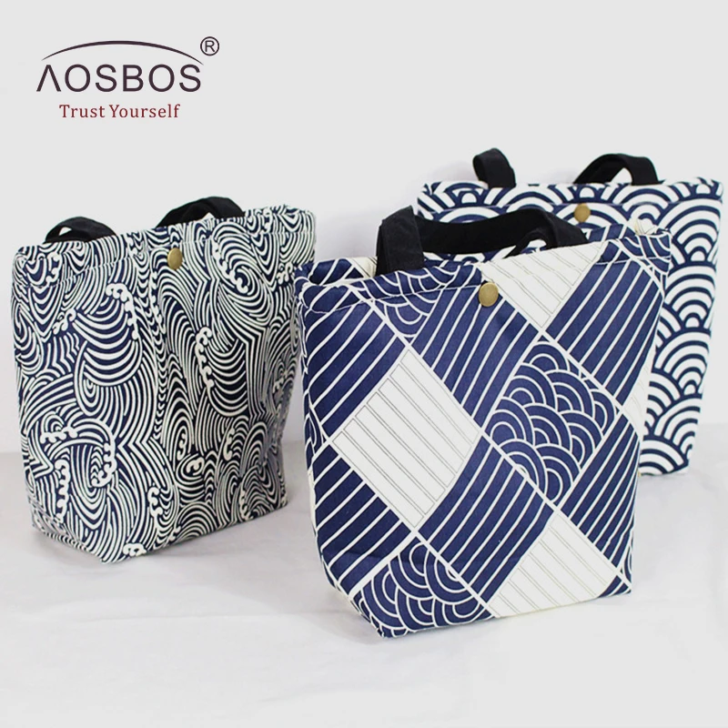 Aosbos волнистые сумки для обеда Женская Изолированная Термосумка Мужская