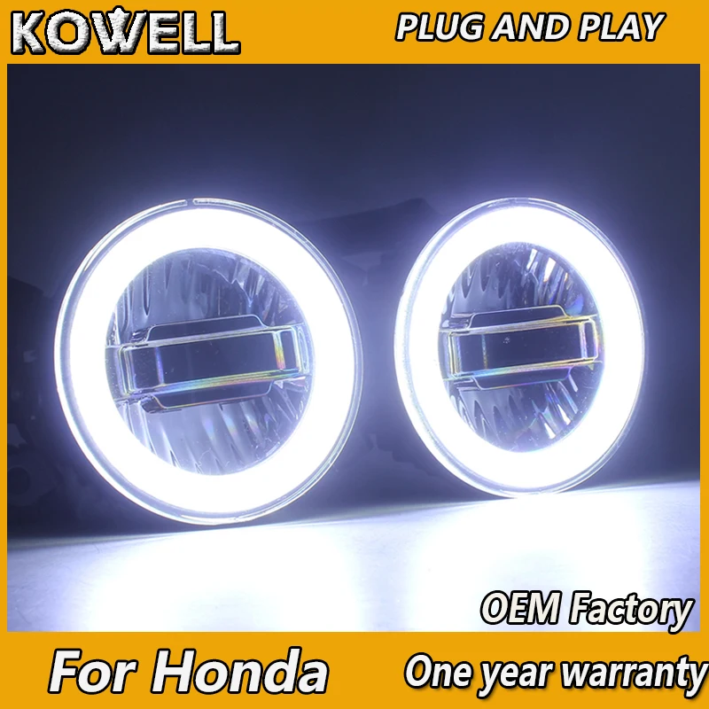 KOWELL Car Styling for Honda CR-V FIT CITY Spirior Odyssey LED Fog Light Auto Angel Eye Fog Lamp LED DRL 3 function model
KOWELL Car Styling for Honda CR-V FIT CITY Spirior Odyssey LED Fog Light Auto Angel Eye Fog Lamp LED DRL 3 function model