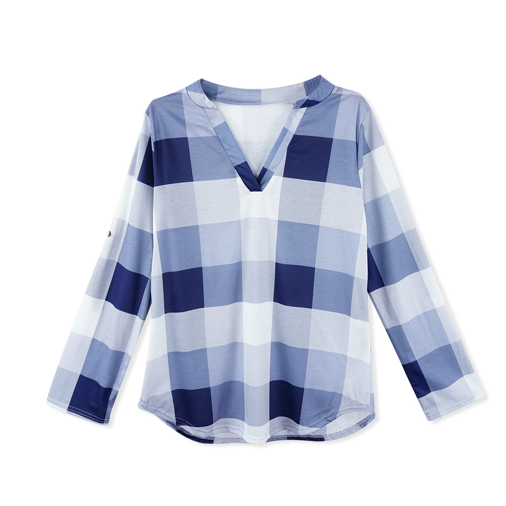 Fashion Shirt Women Plaid Shirt Tops and Blouses Casual Long Sleeve V-neck Streetwear Ladies Blusas Femme 2019 Clothes
Fashion Shirt Women Plaid Shirt Tops and Blouses Casual Long Sleeve V-neck Streetwear Ladies Blusas Femme 2019 Clothes